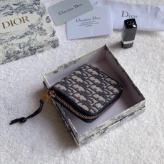 Dior 30 MONTAIGNE 카드 홀더 블루 Dior Oblique 자카드 S5538
